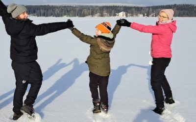 Talviliikuntapäivää vietettiin tänään Aitoossa